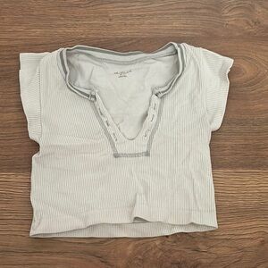 Urban Outfitters Gray Ribbed Top